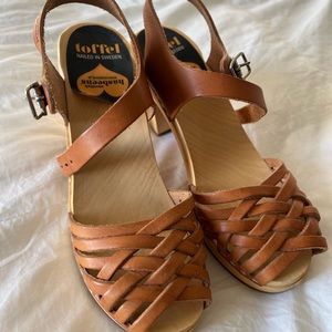 Swedish Hasbeens Braided Sky High Natural Tan 36